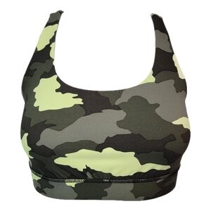 Lululemon Energy Bra Camo Crispin Green Heritage 365 Size 6 (W2BKBS)